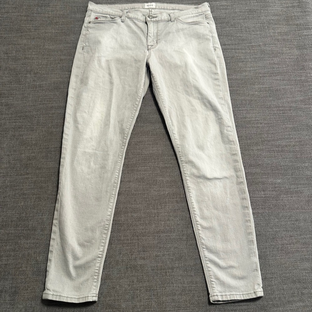 Hudson Ankle Krista Skinny Jeans Womens 32 Light Grey Stretch Denim